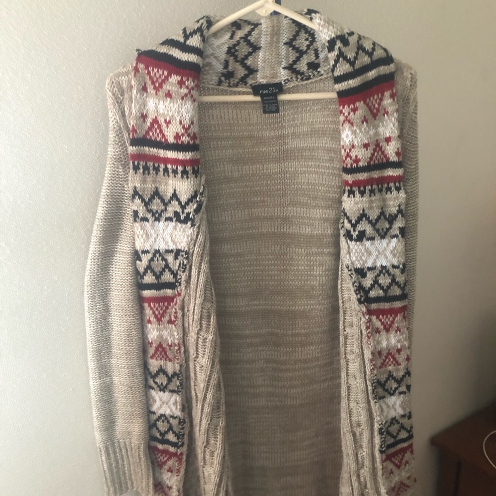Rue 21 cable knit Cardigan Sz Xtra Small